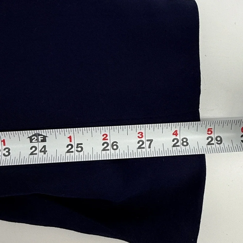 Liz Claiborne Collection‎ Petite Navy Blue Pure Wool Pant Suit Set Size 14P